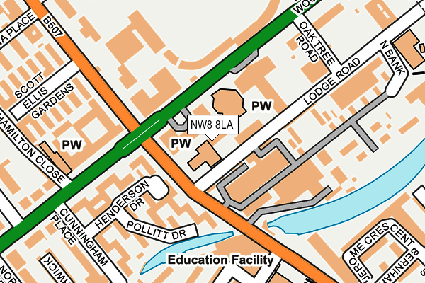 NW8 8LA map - OS OpenMap – Local (Ordnance Survey)