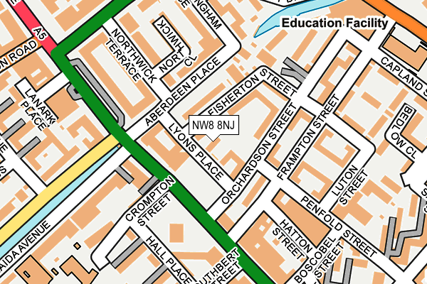NW8 8NJ map - OS OpenMap – Local (Ordnance Survey) NW8 8NJ map - OS OpenMap – Local (Ordnance Survey)