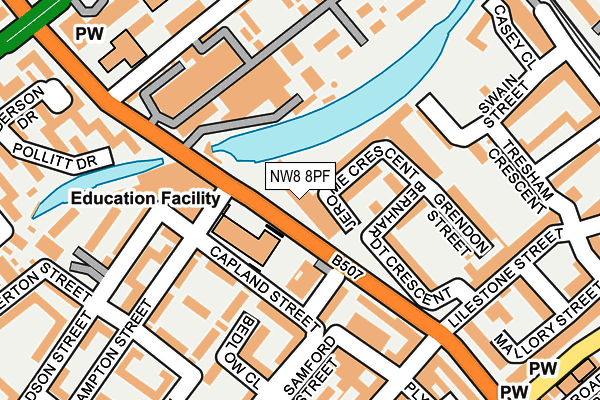 NW8 8PF map - OS OpenMap – Local (Ordnance Survey) NW8 8PF map - OS OpenMap – Local (Ordnance Survey)