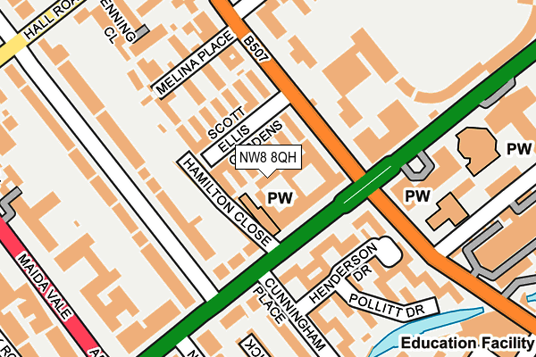 NW8 8QH map - OS OpenMap – Local (Ordnance Survey) NW8 8QH map - OS OpenMap – Local (Ordnance Survey)