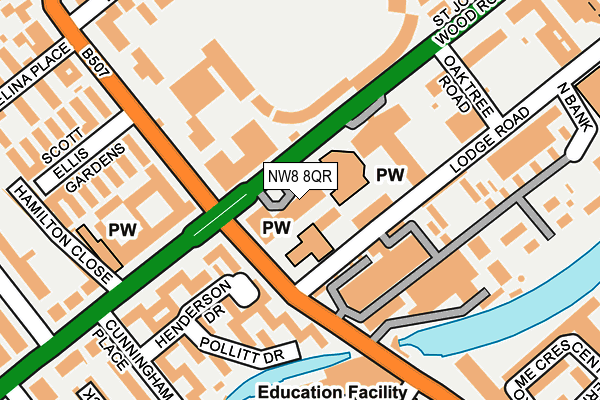 NW8 8QR map - OS OpenMap – Local (Ordnance Survey) NW8 8QR map - OS OpenMap – Local (Ordnance Survey)