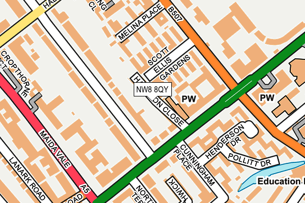 NW8 8QY map - OS OpenMap – Local (Ordnance Survey)
