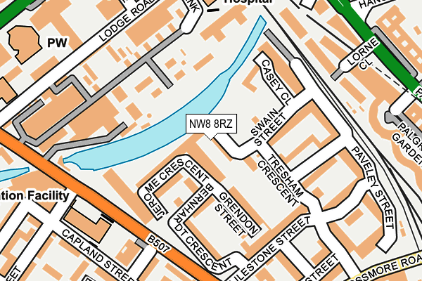 NW8 8RZ map - OS OpenMap – Local (Ordnance Survey) NW8 8RZ map - OS OpenMap – Local (Ordnance Survey)