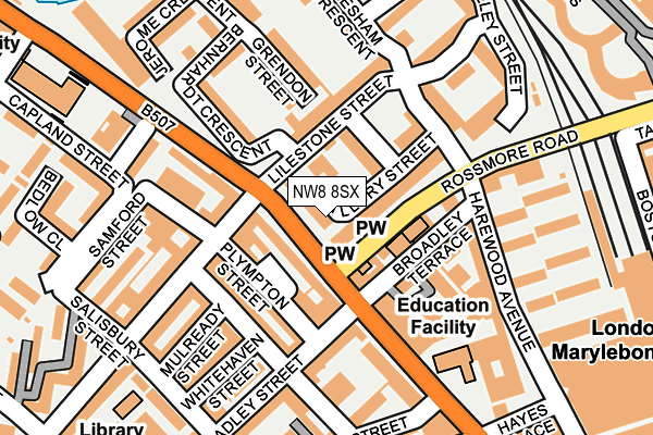 NW8 8SX map - OS OpenMap – Local (Ordnance Survey)