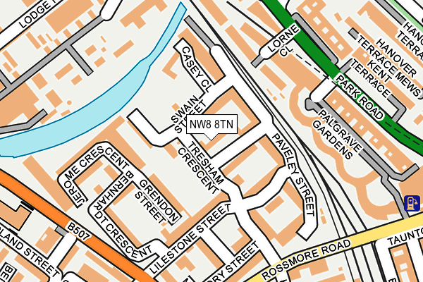 NW8 8TN map - OS OpenMap – Local (Ordnance Survey) NW8 8TN map - OS OpenMap – Local (Ordnance Survey)