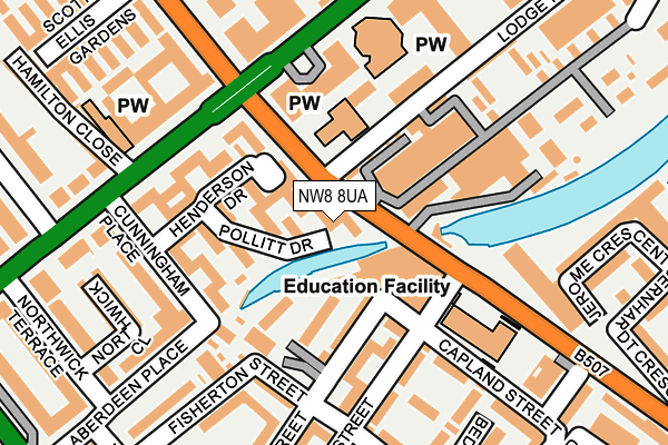 NW8 8UA map - OS OpenMap – Local (Ordnance Survey)