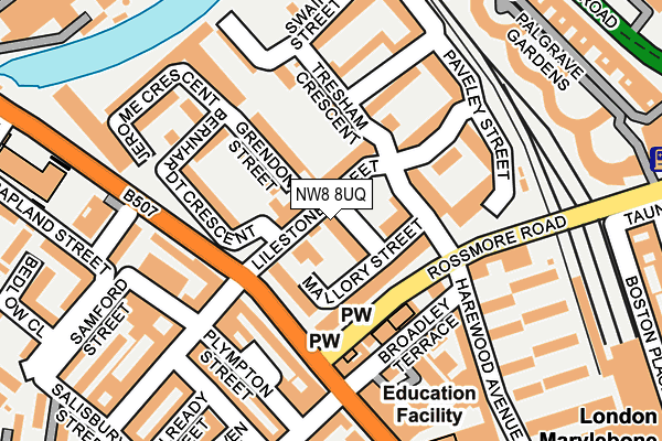 NW8 8UQ map - OS OpenMap – Local (Ordnance Survey) NW8 8UQ map - OS OpenMap – Local (Ordnance Survey)