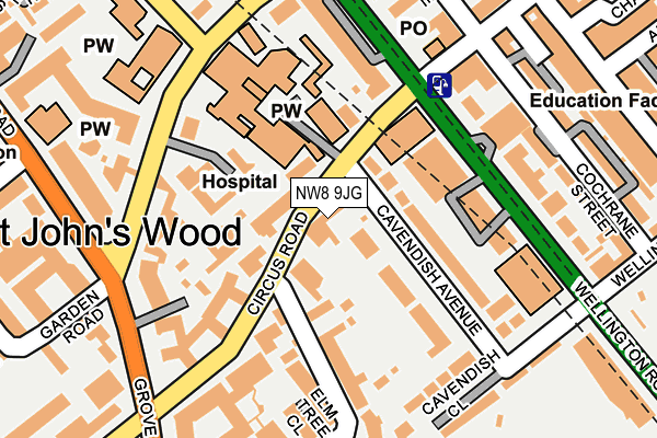 NW8 9JG map - OS OpenMap – Local (Ordnance Survey) NW8 9JG map - OS OpenMap – Local (Ordnance Survey)