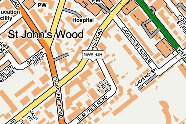 NW8 9JH map - OS OpenMap – Local (Ordnance Survey) NW8 9JH map - OS OpenMap – Local (Ordnance Survey)