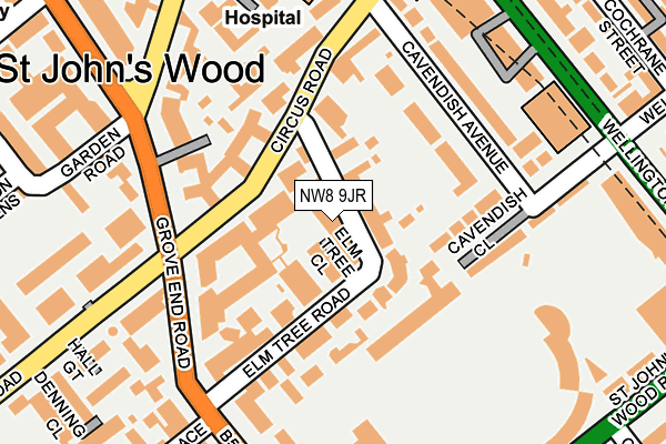 NW8 9JR map - OS OpenMap – Local (Ordnance Survey) NW8 9JR map - OS OpenMap – Local (Ordnance Survey)
