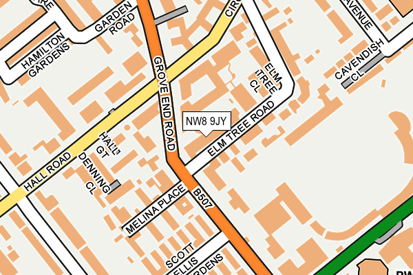NW8 9JY map - OS OpenMap – Local (Ordnance Survey) NW8 9JY map - OS OpenMap – Local (Ordnance Survey)
