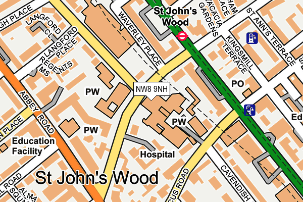 NW8 9NH map - OS OpenMap – Local (Ordnance Survey) NW8 9NH map - OS OpenMap – Local (Ordnance Survey)