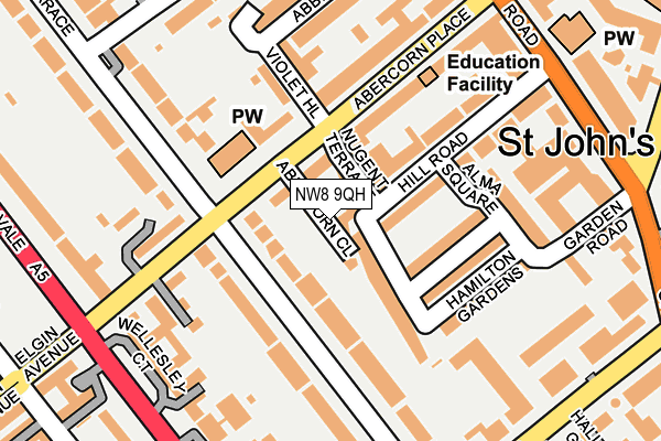 NW8 9QH map - OS OpenMap – Local (Ordnance Survey) NW8 9QH map - OS OpenMap – Local (Ordnance Survey)