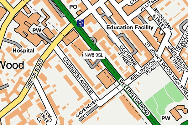NW8 9SL map - OS OpenMap – Local (Ordnance Survey) NW8 9SL map - OS OpenMap – Local (Ordnance Survey)