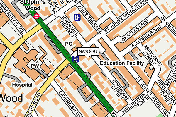 NW8 9SU map - OS OpenMap – Local (Ordnance Survey)