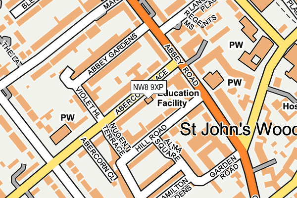 NW8 9XP map - OS OpenMap – Local (Ordnance Survey) NW8 9XP map - OS OpenMap – Local (Ordnance Survey)