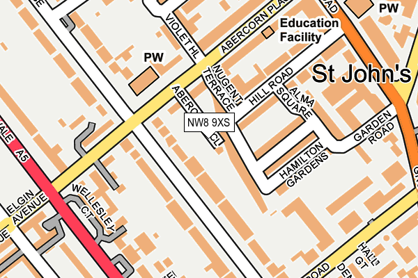 NW8 9XS map - OS OpenMap – Local (Ordnance Survey) NW8 9XS map - OS OpenMap – Local (Ordnance Survey)