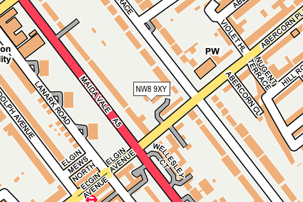 NW8 9XY map - OS OpenMap – Local (Ordnance Survey) NW8 9XY map - OS OpenMap – Local (Ordnance Survey)