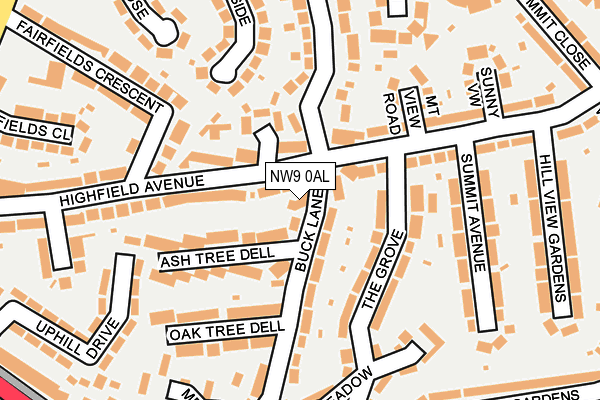 NW9 0AL map - OS OpenMap – Local (Ordnance Survey) NW9 0AL map - OS OpenMap – Local (Ordnance Survey)