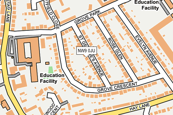 NW9 0JU map - OS OpenMap – Local (Ordnance Survey) NW9 0JU map - OS OpenMap – Local (Ordnance Survey)