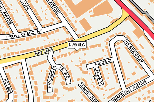 NW9 0LG map - OS OpenMap – Local (Ordnance Survey) NW9 0LG map - OS OpenMap – Local (Ordnance Survey)
