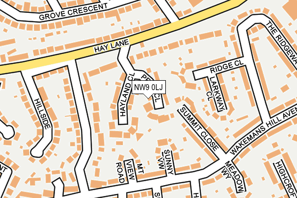 NW9 0LJ map - OS OpenMap – Local (Ordnance Survey) NW9 0LJ map - OS OpenMap – Local (Ordnance Survey)