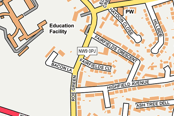 NW9 0PJ map - OS OpenMap – Local (Ordnance Survey) NW9 0PJ map - OS OpenMap – Local (Ordnance Survey)