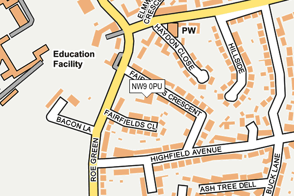 NW9 0PU map - OS OpenMap – Local (Ordnance Survey) NW9 0PU map - OS OpenMap – Local (Ordnance Survey)