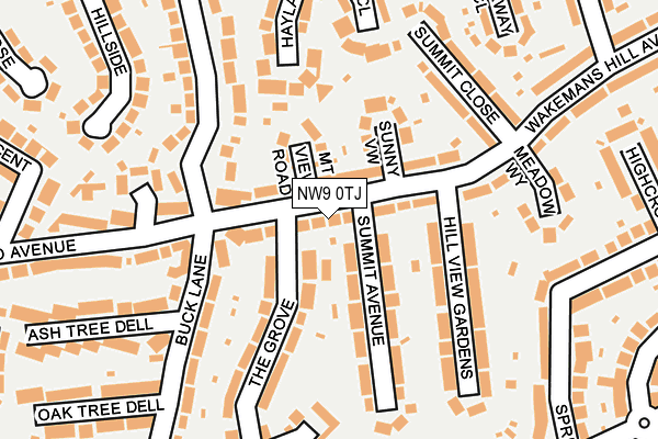 NW9 0TJ map - OS OpenMap – Local (Ordnance Survey) NW9 0TJ map - OS OpenMap – Local (Ordnance Survey)