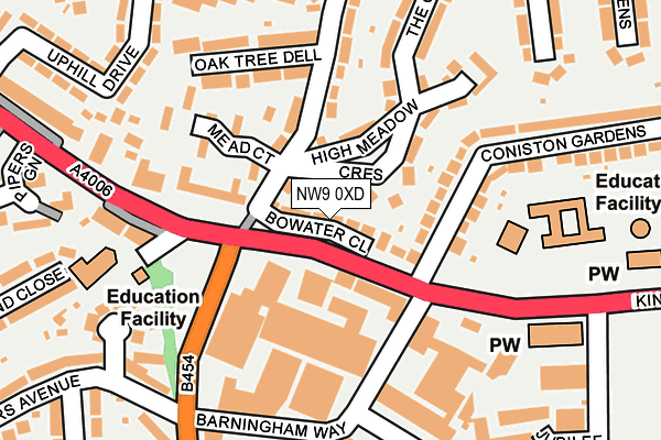 NW9 0XD map - OS OpenMap – Local (Ordnance Survey) NW9 0XD map - OS OpenMap – Local (Ordnance Survey)
