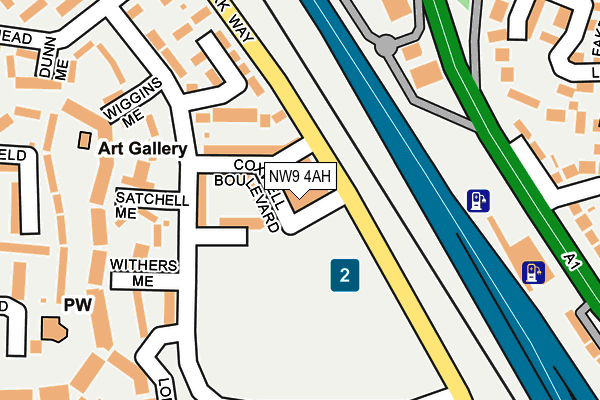NW9 4AH map - OS OpenMap – Local (Ordnance Survey) NW9 4AH map - OS OpenMap – Local (Ordnance Survey)