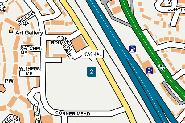 NW9 4AL map - OS OpenMap – Local (Ordnance Survey) NW9 4AL map - OS OpenMap – Local (Ordnance Survey)