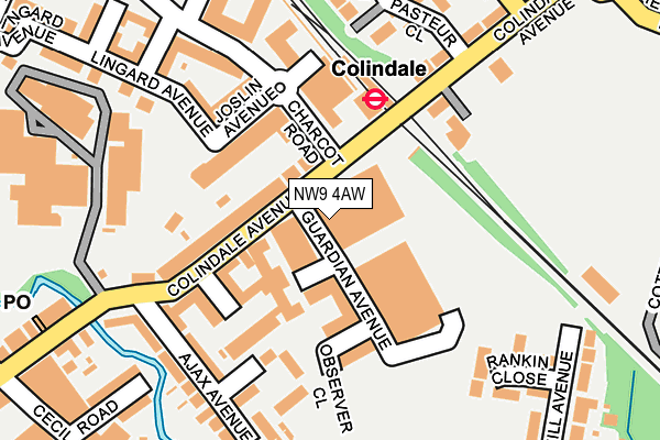 NW9 4AW map - OS OpenMap – Local (Ordnance Survey) NW9 4AW map - OS OpenMap – Local (Ordnance Survey)