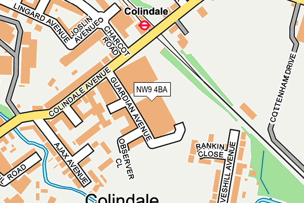 NW9 4BA map - OS OpenMap – Local (Ordnance Survey) NW9 4BA map - OS OpenMap – Local (Ordnance Survey)