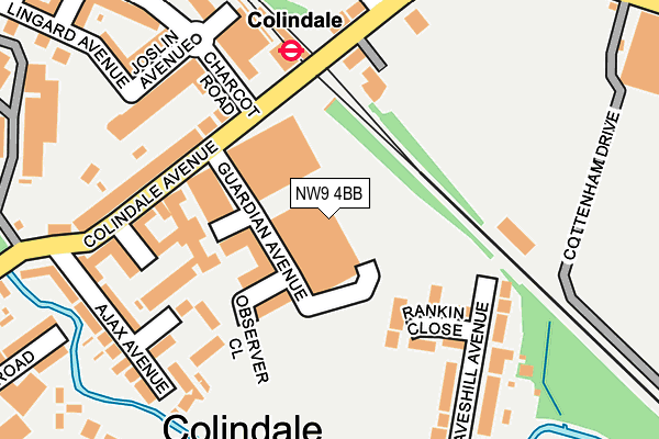 NW9 4BB map - OS OpenMap – Local (Ordnance Survey) NW9 4BB map - OS OpenMap – Local (Ordnance Survey)