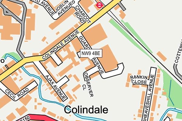 NW9 4BE map - OS OpenMap – Local (Ordnance Survey)
