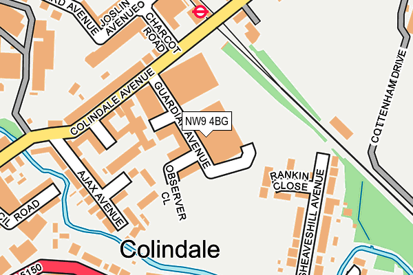 NW9 4BG map - OS OpenMap – Local (Ordnance Survey) NW9 4BG map - OS OpenMap – Local (Ordnance Survey)