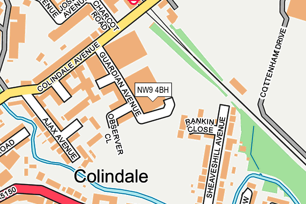 NW9 4BH map - OS OpenMap – Local (Ordnance Survey) NW9 4BH map - OS OpenMap – Local (Ordnance Survey)