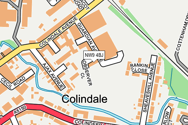 NW9 4BJ map - OS OpenMap – Local (Ordnance Survey) NW9 4BJ map - OS OpenMap – Local (Ordnance Survey)