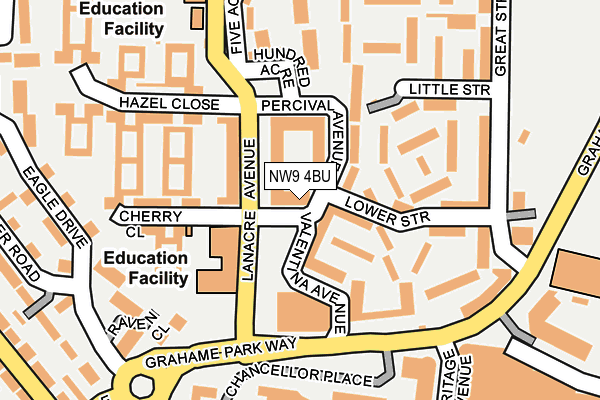 NW9 4BU map - OS OpenMap – Local (Ordnance Survey) NW9 4BU map - OS OpenMap – Local (Ordnance Survey)