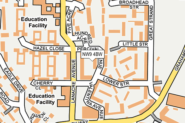 NW9 4BW map - OS OpenMap – Local (Ordnance Survey) NW9 4BW map - OS OpenMap – Local (Ordnance Survey)