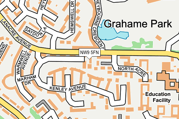NW9 5FN map - OS OpenMap – Local (Ordnance Survey)