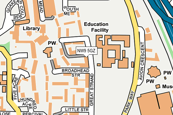 NW9 5GZ map - OS OpenMap – Local (Ordnance Survey) NW9 5GZ map - OS OpenMap – Local (Ordnance Survey)
