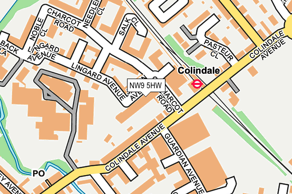 NW9 5HW map - OS OpenMap – Local (Ordnance Survey)