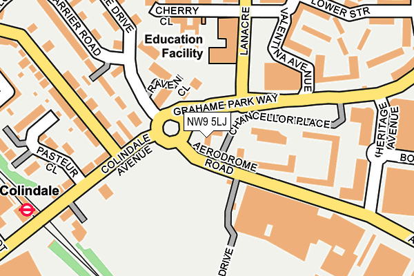 NW9 5LJ map - OS OpenMap – Local (Ordnance Survey) NW9 5LJ map - OS OpenMap – Local (Ordnance Survey)