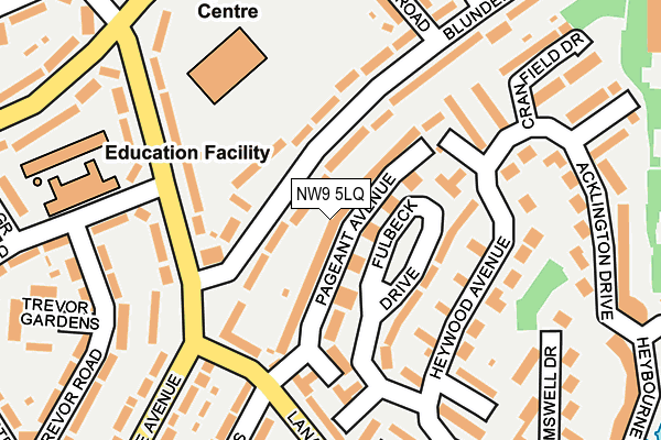 NW9 5LQ map - OS OpenMap – Local (Ordnance Survey) NW9 5LQ map - OS OpenMap – Local (Ordnance Survey)