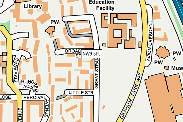 NW9 5PJ map - OS OpenMap – Local (Ordnance Survey) NW9 5PJ map - OS OpenMap – Local (Ordnance Survey)