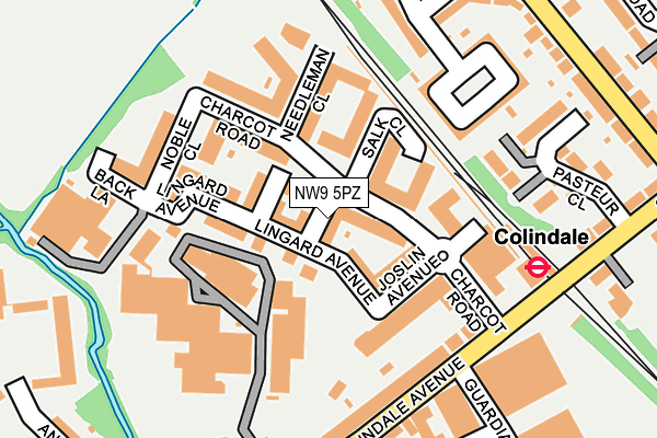 NW9 5PZ map - OS OpenMap – Local (Ordnance Survey)