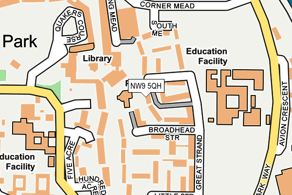 NW9 5QH map - OS OpenMap – Local (Ordnance Survey) NW9 5QH map - OS OpenMap – Local (Ordnance Survey)