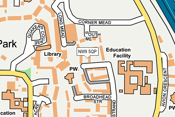 NW9 5QP map - OS OpenMap – Local (Ordnance Survey) NW9 5QP map - OS OpenMap – Local (Ordnance Survey)